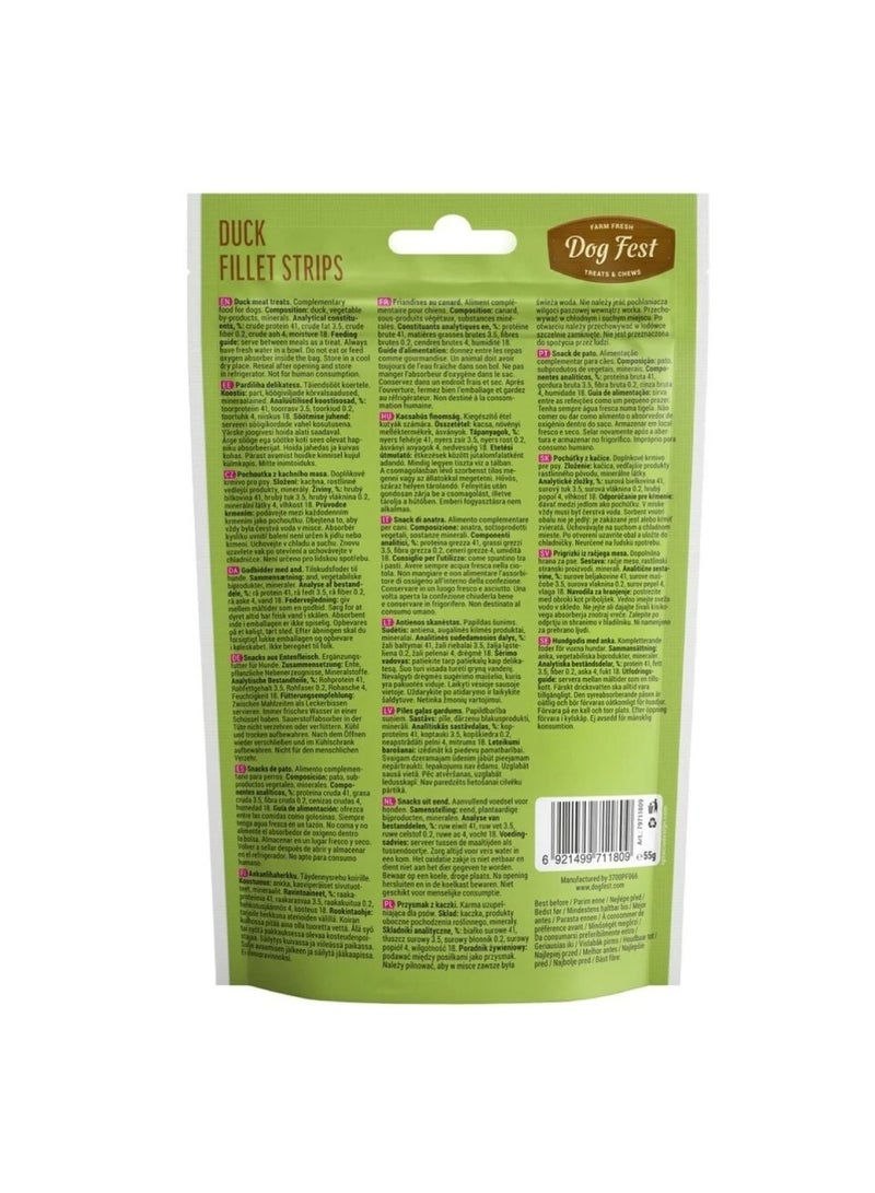 Farm Fresh Dog Fest Duck Fillet Strips for Mini Dogs – 55g (1.94oz) - Image 3